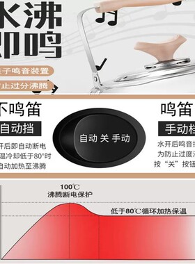 烧水壶304不锈钢电热水壶家用大容量自动断电加厚食品级电水壶10L