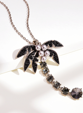 椰子树长款大气高档毛衣链