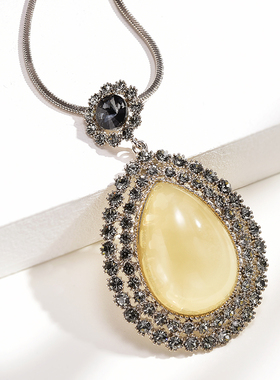 毛衣链长款高档韩国大气水滴吊坠