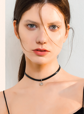 黑色短款项圈韩国百搭配饰锁骨链
