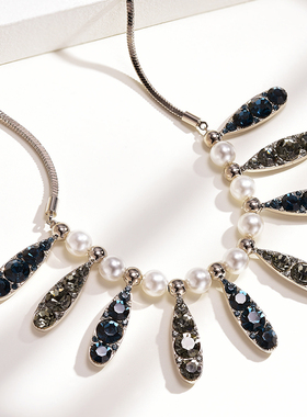 高档轻奢小众短款大气百搭毛衣链