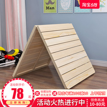 Custom Solid Wood Single Hard Bed Board Sofa Wooden Board Mat 1 2m1 51 8 m Childrens folding bed Paved Platoon Skeleton