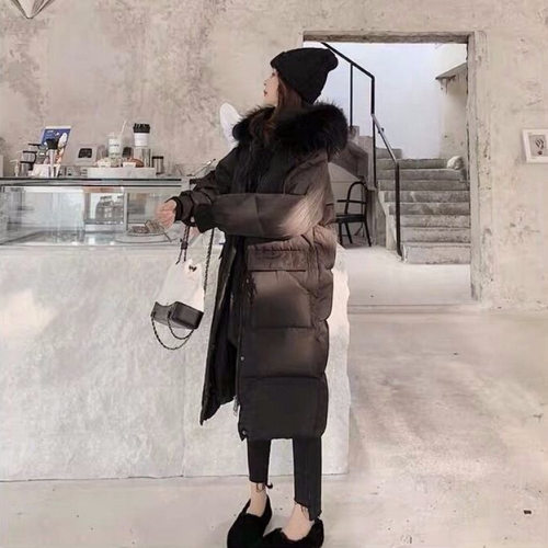 Y9Z冬季羽绒棉服女中长款2024新款韩版ins潮面包服宽松棉衣加厚棉 - 图2