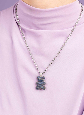 APM Monaco XL Baba Yummy Bear可调节项链链环蓝双色生日礼物