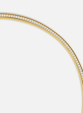 APM Monaco金黄色精致Riviera项链设计感项圈choker