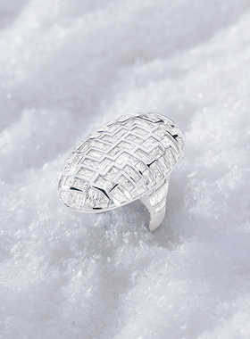 [杨紫同款]APM Monaco个性Ice冰块戒指银白设计手饰风生日礼物