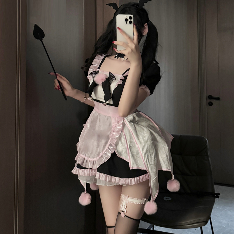 二次元可爱小恶魔洛丽塔女仆装cosplay女佣女装大佬lolita连衣裙 - 图1