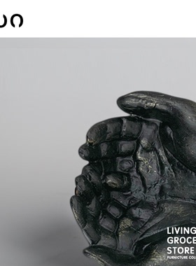 复古风铁艺手掌桌面摆件装饰品