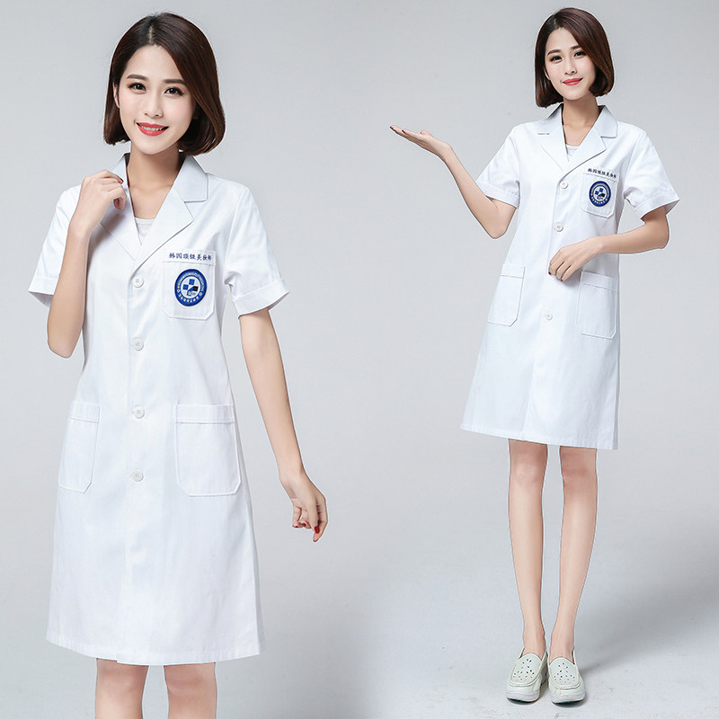 韩版长袖短袖美容院纹绣师白大褂 iox医护制服