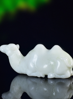 辽宁岫玉石骆驼笔架笔搁文镇铜器文房四宝桌面小摆件书法书画用品