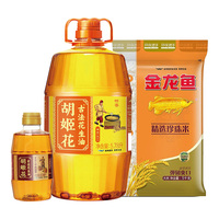 胡姬花花生油5.78L+小榨400ml+珍珠米5kg