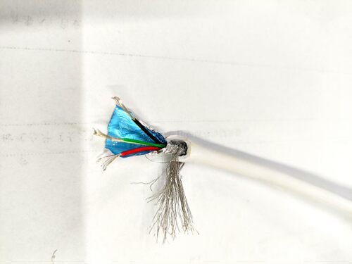 UL2725-28awg*4c带铝箔编织USB2.0屏蔽线通讯用信号线白色编制线 - 图1