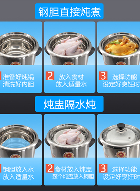 皇冠电炖锅多功能煲汤煲粥养生锅