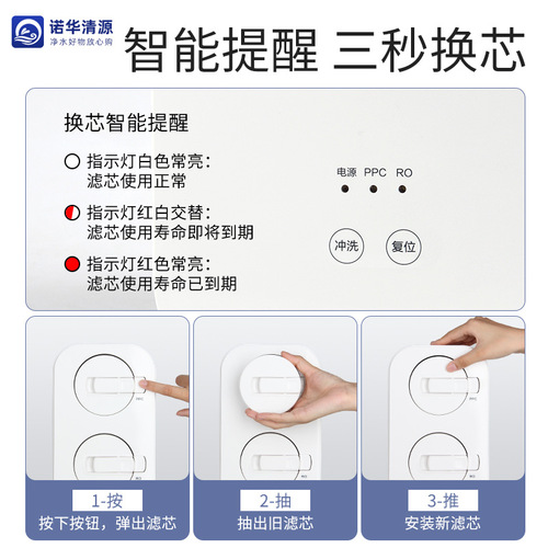 800G大流量双出水反渗透净水器家用直饮机厨房自来水过滤RO纯水机