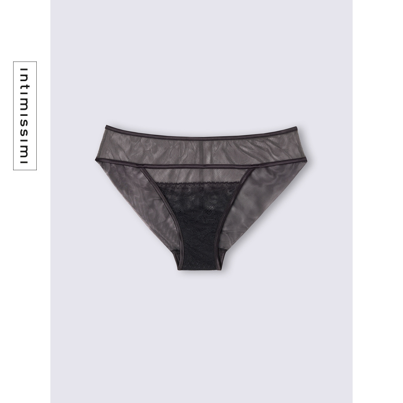 Intimissimi 24春季新品女士时尚性感蕾丝拼接半包臀内裤SID2526 - 图3