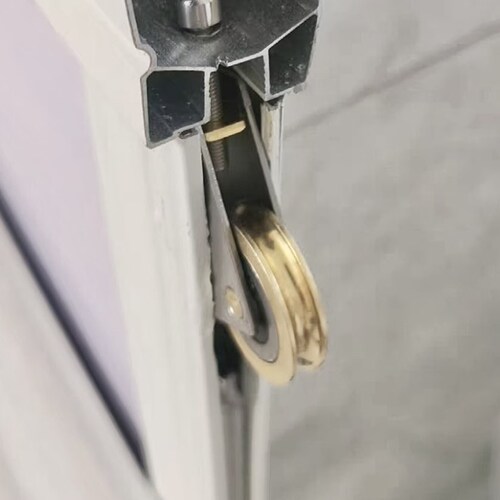 浴室门阳台门加厚衣柜滑轮滑轨轮老式静音橱柜不锈钢滚轮铜轮 - 图3