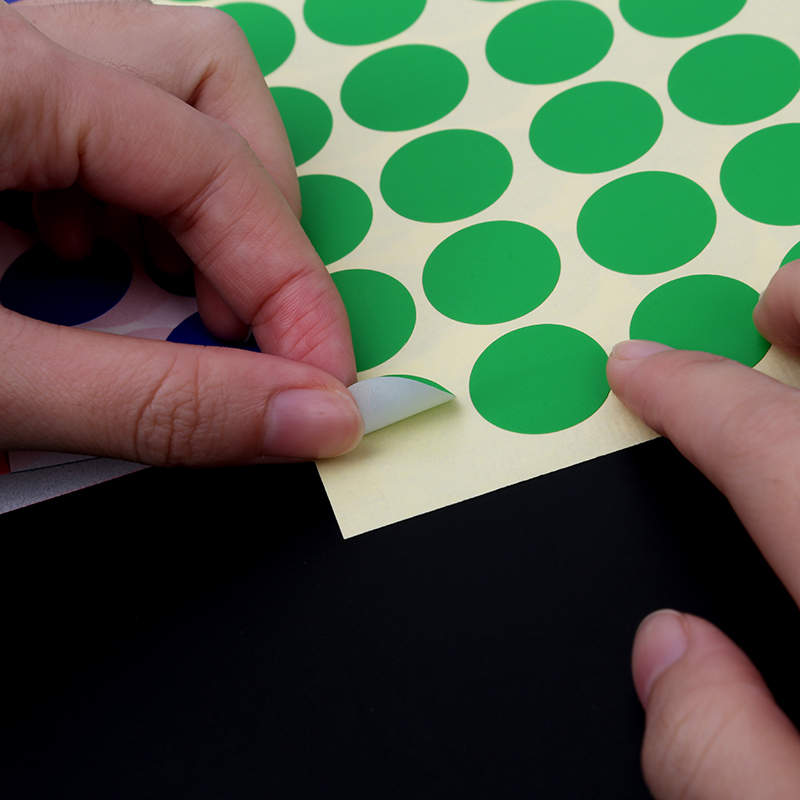 彩色圆点不干胶贴纸圆形标签纸颜色标贴手写口取纸分类标记自粘贴 - 图2