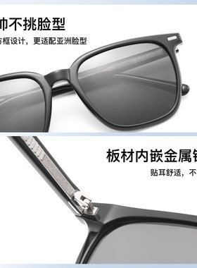 经典大方框近视偏光墨镜男款潮防晒遮阳可配有度数开车专用太阳镜