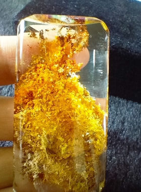 金发晶吊坠男女无事牌 天然发晶幽灵吊牌挂件水滴平安牌项链全净