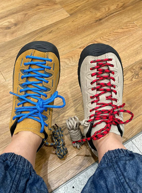 户外鞋带红蓝色男女款登山鞋绳