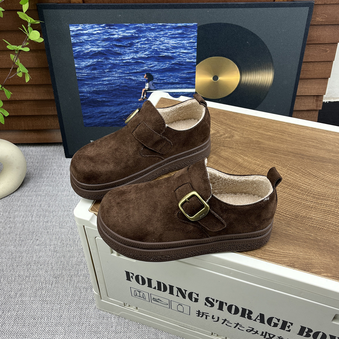 2025冬季加绒厚底百搭全包勃肯鞋女软底舒适一字扣复古休闲棉鞋女,淘宝优惠券,粉丝福利购,淘宝优惠卷