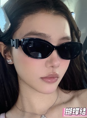 【顶板现货】辛芷蕾同款蝴蝶结墨镜高品质防紫外线百搭潮流
