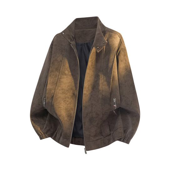 拉夏贝尔休闲运动套装男士秋季新款夹克搭配牛仔裤潮牌帅气两件套