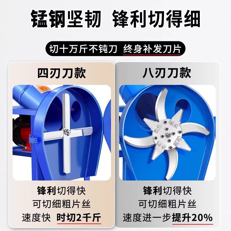 铡草机碎草机养鸡养鸭喂牛切草粉碎机家用小型红薯藤粉碎农机包邮,淘宝优惠券,粉丝福利购,淘宝优惠卷