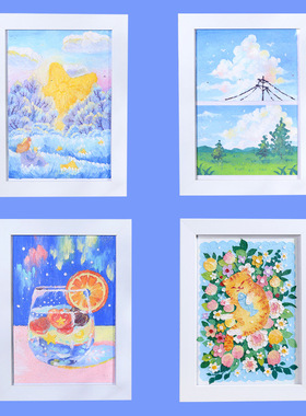 闪粉蜡笔DIY自制油画棒套