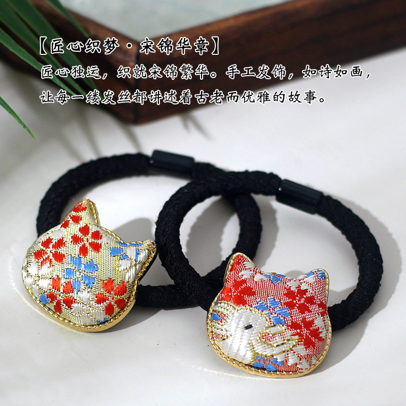 春节新年宋锦发夹diy材料包新中式发饰配件仿刺绣织锦布贴发绳,淘宝优惠券,粉丝福利购,淘宝优惠卷