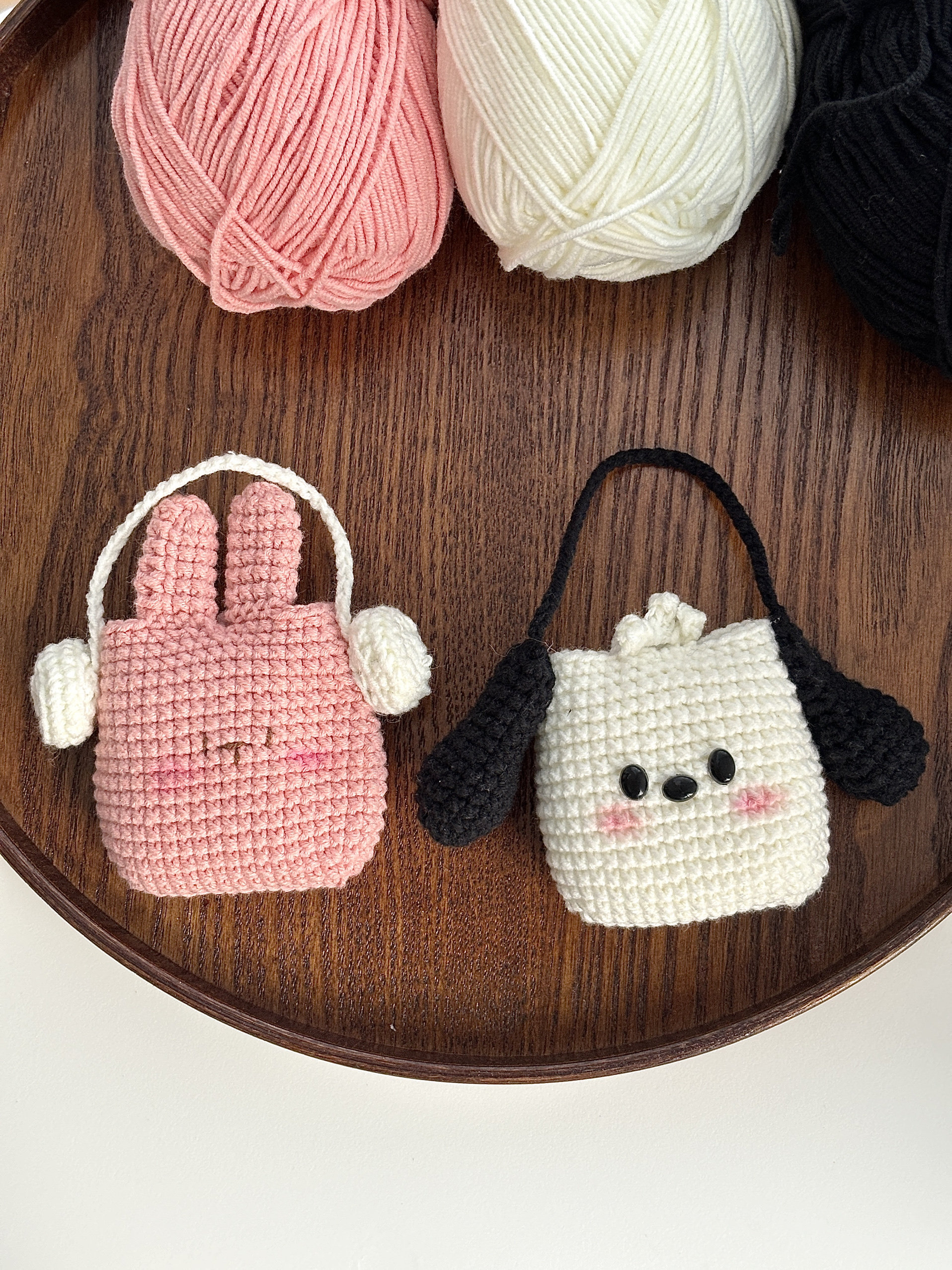 音乐小兔蓝牙耳机包手工编织diy材料包毛线钩针耳机袋保护套礼物,淘宝优惠券,粉丝福利购,淘宝优惠卷