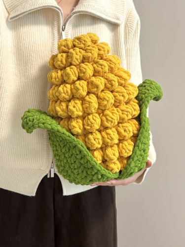 DIY玉米抱枕冰条线钩织新手工编织材料包自制礼物可爱零基础简单 - 图3