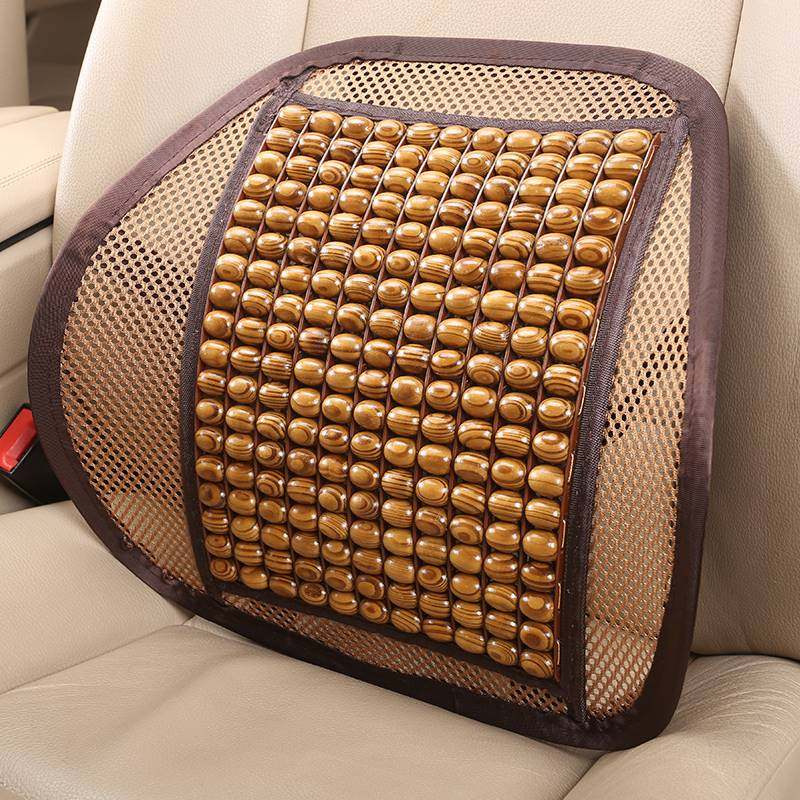 汽车腰靠橄榄木珠子隔热腰垫按摩靠背夏季腰托枕办公座椅硬靠垫,淘宝优惠券,粉丝福利购,淘宝优惠卷