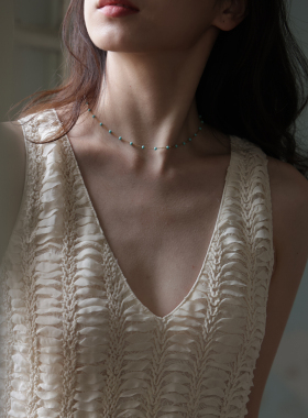 14k包金满天星绿松石项链