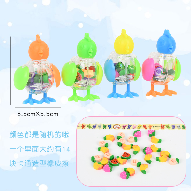 儿童可爱造型立体卡通橡皮擦扭蛋机小学生创意文具用品玩具热卖款 - 图1