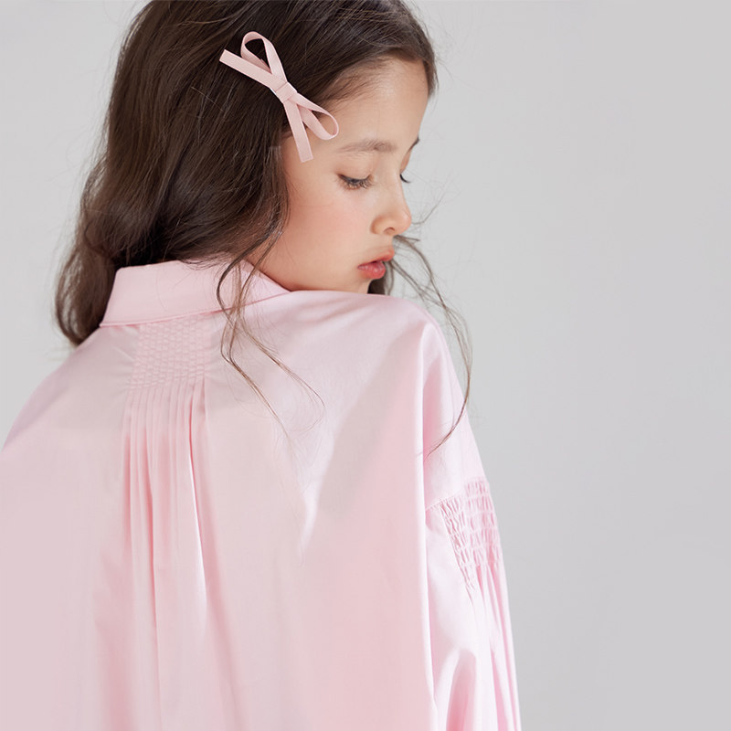 【天丝莱赛尔】女童多巴胺甜心泡泡袖衬衫儿童柔软自带冰凉感长袖,淘宝优惠券,粉丝福利购,淘宝优惠卷