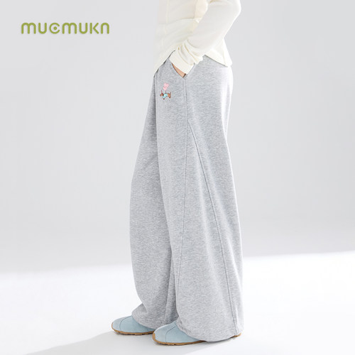 MUCMUKN【小狗环游记】5A抗菌小狗刺绣针织裤香蕉型卫裤子女童 - 图1