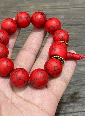 天然绿松石手串原矿手链项链佛珠圆珠散珠原石金刚星月菩提