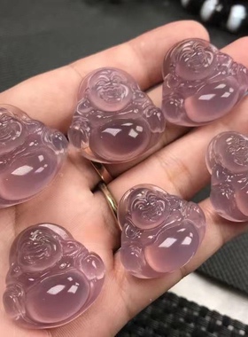 【首单直降】帝王紫紫罗兰大佛公玉髓吊坠玛瑙项链立体厚装大肚佛