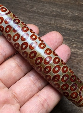 大尺寸天珠收藏款藏式108眼天珠手把件大吊坠100毫米送绳子