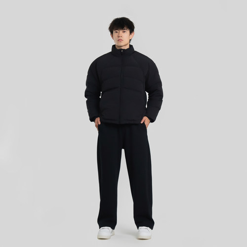 DRIOTOPIA2024冬季新品弯刀裤重磅休闲卫裤男宽松运动裤 - 图3