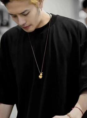 999足金葫芦吊坠金包银王嘉尔款