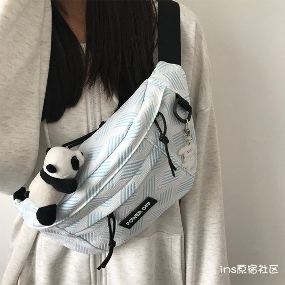 Casual versatile crossbody bag for girls cycling chest bag for men