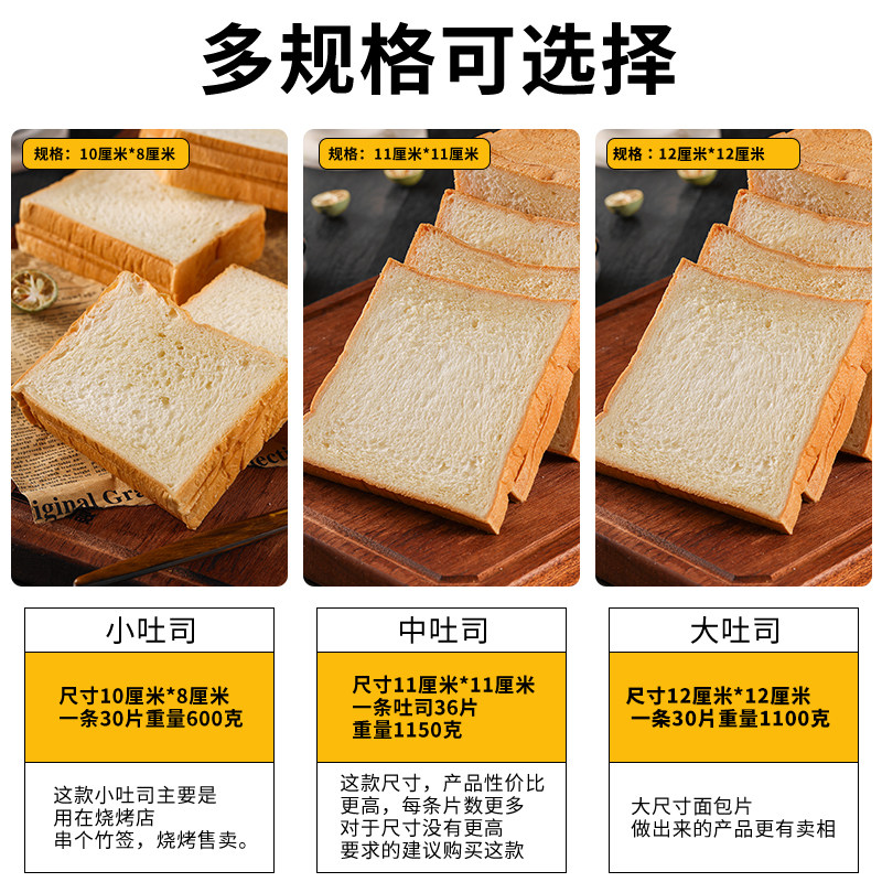 切片吐司商用三明治面包片食材全麦面包整箱早餐营养专用土司方包,淘宝优惠券,粉丝福利购,淘宝优惠卷