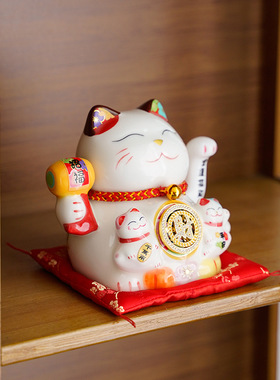摇手招财猫摆件开业小号店铺收银台前台家居客厅装饰乔迁新居礼品
