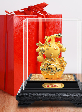 绒沙金葫芦摆件百福临门家居公司店铺乔迁开业汽车4S活动礼品摆设