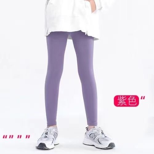 女童净色鲨鱼裤春秋薄款外穿洋气运动打底裤中大童弹力女孩瑜伽裤,淘宝优惠券,粉丝福利购,淘宝优惠卷