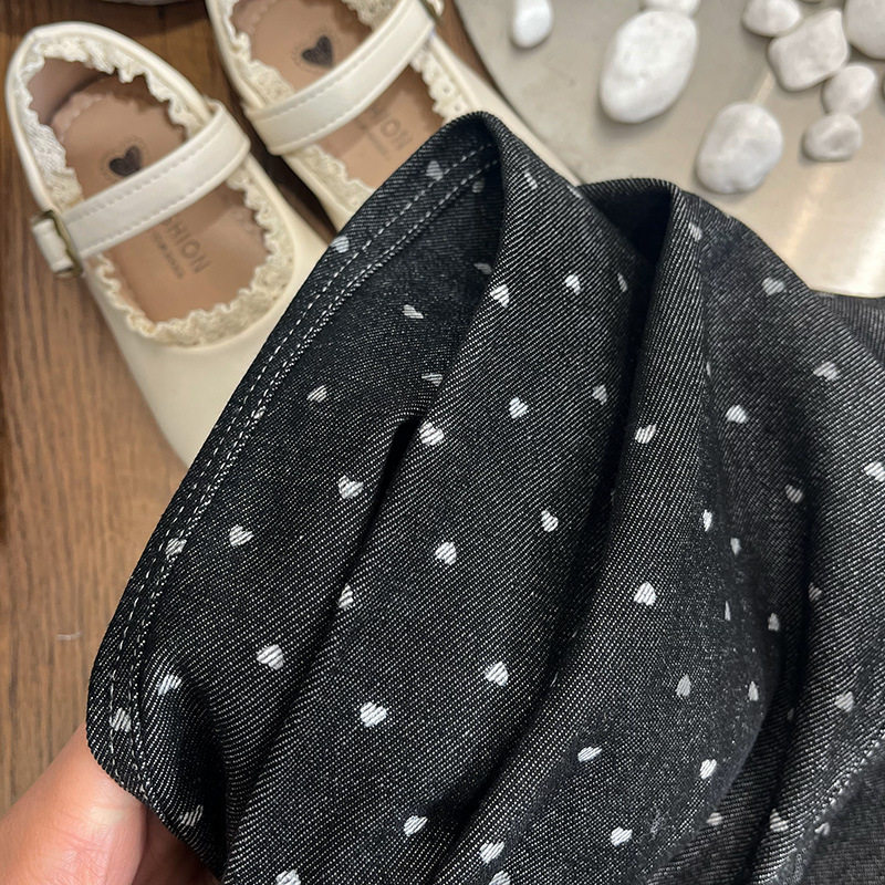 女童韩版春秋季时尚满印爱心牛仔裤百搭洋气休闲裤女宝宝潮,淘宝优惠券,粉丝福利购,淘宝优惠卷