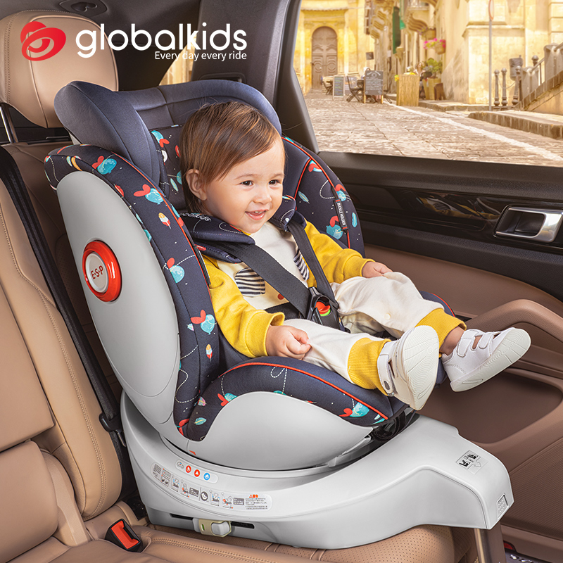 环球娃娃儿童安全座椅查理大帝0-4-7岁汽车车载360旋转婴儿宝宝用 - 图0