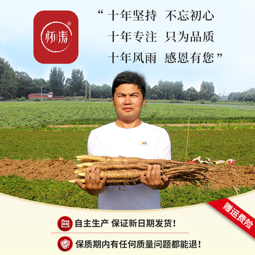河南焦作温县垆土铁棍山药官方旗舰店正宗垆土怀山淮山药新鲜5斤 - 图0